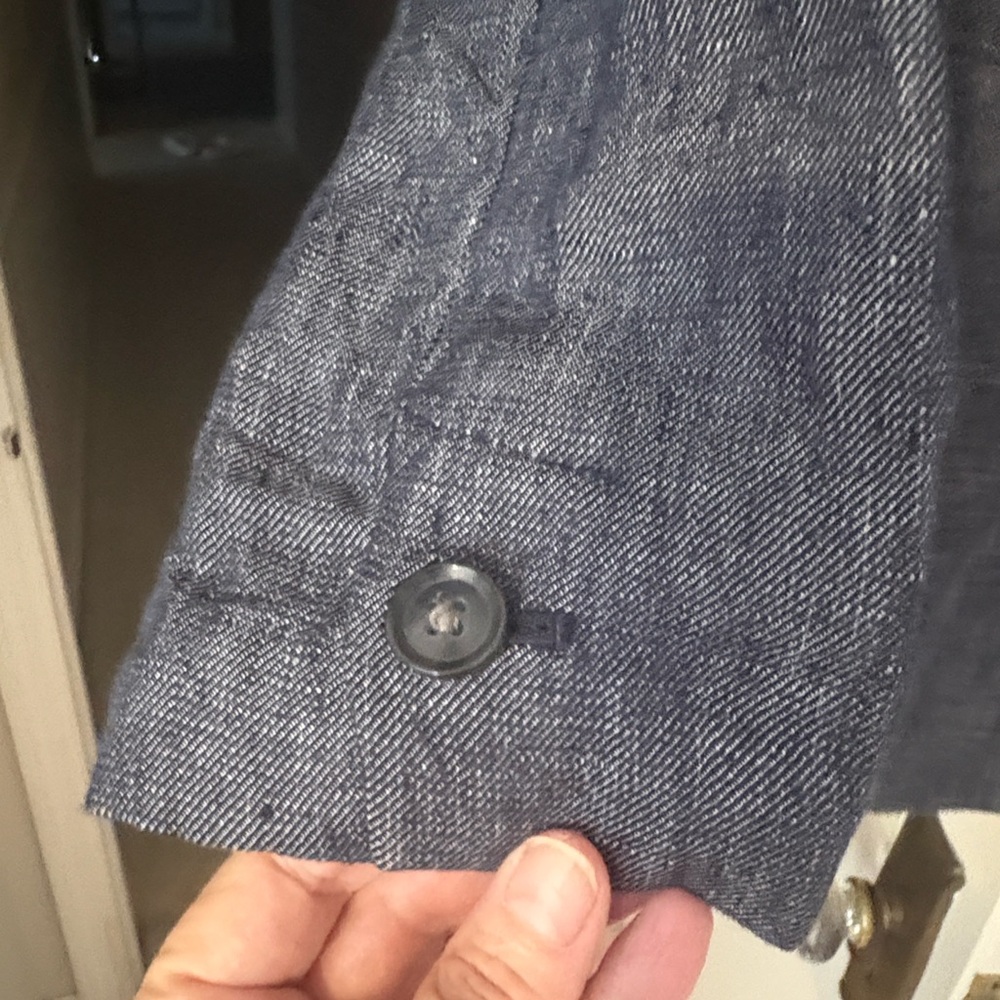Banana Republic Women's Blue Linen Blazer - Picture 3 of 16